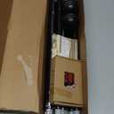 KAMANINA Black Curtain Rods for Windows 72 to 144 Inches (6-12ft) Long Heavy Duty Curtain Rods, 7/8 Inch Adjustable Decorative Drapery Rods Set with Modern Finials