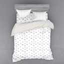 Ambesonne Classical Duvet Cover Set, Monotone Pattern of Repetitive Performing Ballet Dancers Motif, Decorative 3 Piece Bedding Set with 2 Pillow Shams, Queen Size, Pale Grey