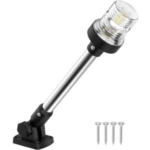 12 Inches Anchor Light Stern Light for Boats, White Boat Navigation Lights LED Waterproof IP67, Rear LED Marine Running Lights for Pontoon, Jon Boat, Fishing Boats
