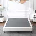 Box Spring Full Size 9 Inch High, Heavy Duty Mattress Foundation, Sturdy Metal Box Spring Only with Fabric Cover Set, Easy Assembly, Noise Free