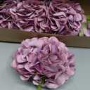 5 Pcs Light Purple Silk Hydrangeas Artificial Flower - 20" Faux Boho Dried Touch for Fall Home Decor, Kitchen, Living Room, Porch Wreath, Xmas, Wedding Flower Arrangement