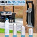 Can Crusher for Recycling, Wall Mounted Manual Crusher for 12 oz & 16 oz Aluminum Cans, Heavy Duty Steel Construction for Home Use-Grey