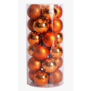 Christmas Tree Ball Ornament 24PCS 1.57inch PVC Glossy Shiny Matte Shatterproof Hanging Xmas Balls Lightweight Decorative Baubles for Home Festival Gifts Hotel Decor.