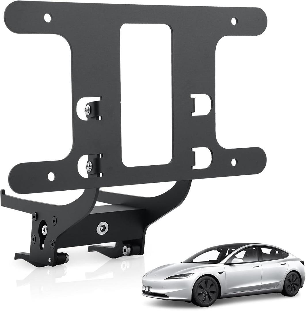 No Drill Front License Plate Holder Fit for 2024 2025 Tesla Model 3 with Safety Design, No Adhesives License Frame