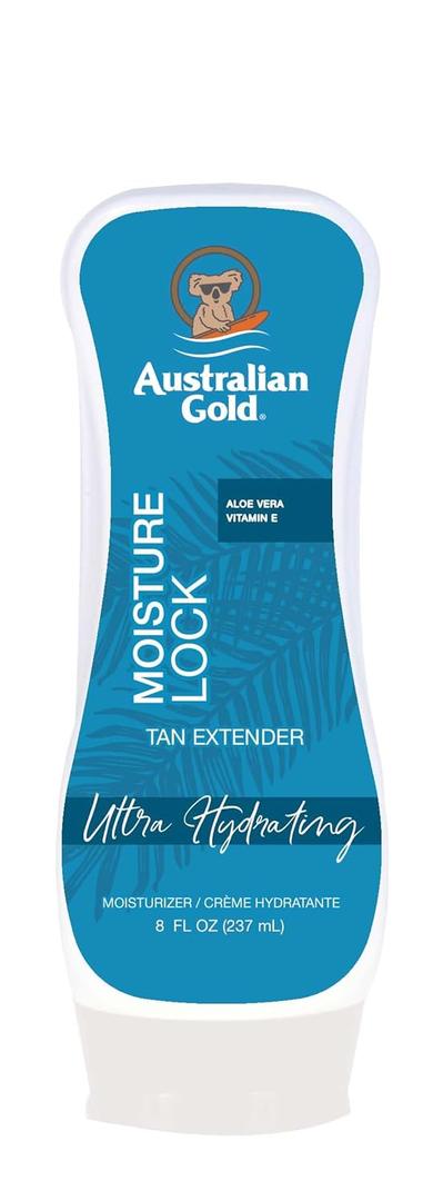Australian Gold Moisture Lock Tan Extender Moisturizing Lotion, 8 Ounce | Nourish Skin and Lock in Color | Enriched with Aloe & Vitamin E (Multi)