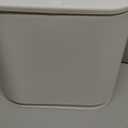 Sooyee 10 Liter Rectangular Plastic Trash Can Wastebasket with Press Type Lid,2.4 Gallon Garbage Container Bin for Bathroom,Powder Room,Bedroom,Kitchen,Craft Room,Office (Cream White)