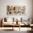 Tsomzxng Abstract Boho Wall Art For Living Room Modern Canvas Art Wall Decor Print Painting Prints Pictures White Wall Art Picture For Bedroom Hotel Home Wall Decor 24 X 48 Inch Printed Decorations