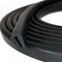 Rubber Edge Trim 26Feet, EPDM U Channel Edge Seal Strip, Fits Edge up to 1/16 inch (1.6mm), Black