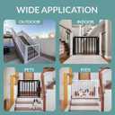 Gate Kit (1-1/2" pickets, White) - Aluminum Deck Gate Kit - Build-to-Fit Hardware-Mounted Gate for Deck/Patio Fits Openings Up to 48" Wide Hinges & Latch Included (42" H)