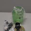 Bedside Table Lamp with Green Glass Shade, Small Nightlight Lamp Elegant Glass Nightstand Lamps Modern Desk Light with Plug-in Style for Bedroom Living Room Tabletop Dia5.9"x H9.8"