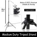 10x20 ft Medium Duty Back Drop Adjustable Stand, Photo Backdrop Stand Kit for Photography with Carrying Bag, Convertible to Backdrop Stand 10x10 Adjustable Width.