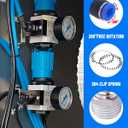 1/4" Air Line Tubing Kit, 32.8FT(10M) SAE J844 PA Nylon Air Hose Tubing with Cutter and Teflon Tape, 1/4" Air Hose with Push to Connect Fittings for Air Brake System Or Fluid Transfer(30PCS)