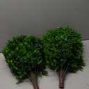Set of 2 Artificial Boxwood Topiary Ball Bush for Outdoor with Ground Spike 22", UV Resistant Faux Greenery Shrubs, Fake Green Boxwood Plants for Indoor, Garden, Yard, Porch, Patio Decor
