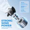 Portable Personal Waist Neck Fan - Airflow Strong, 10000rpm, 4-Speed Rechargeable Battery, Fast Cooling,Hands-Free Clip Belt Fan Indoor, Outdoor, Camping,Work (Black)