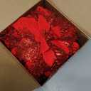 GREENTIME 12 Pcs Glitter Poinsettia 5.5" Artificial Flowers Christmas with Clips Stems Xmas Tree Ornaments for New Year Party Stairs Fireplace Porch Balcony Garden Church Wreath Decoration (Red)