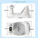 Baby Bath Seat for Babies 6 Months & Up - Bathtub Seats for Babies Sitting Up, Non-Slip,Smart Real-Time Temperature& 4 Suction Cups(Grey)
