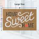 AAZZKANG Brown Doormat Large 36"x24" Outdoor Indoor Home Sweet Home Welcome Mat with Non Slip Rubber Backing Easy to Clean Front Entrance Mats