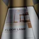 62.5" Wood Floor Lamp for Living Room Gold with Foot Switch Arc Standing Tall Lamps for Bedroom Mid Century Modern Corner Floor Lamps for Office Nursery Industrial Reading Light Room Lamp