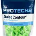Flents Protechs Foam Ear Plugs, 55 Pair for Sleeping, Snoring, Loud Noise, Traveling, Concerts, Construction, Studying, Shooting, Work, Contour to Ear, Noise Reduction, NRR 33, Green, Made in the USA