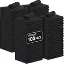 Microfiber Cleaning Cloth, 100 Pack Microfiber Towels for Cars Commercial Grade Work Rags Bulk Detailing Cloth for Automotive Bar Mechanic Restaurant Garage Housekeeping, 11.5"x 11.5", Black