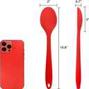 10 Pack Silicone Mixing Spoon, 10.8 Inch Heat Resistant Kitchen Spoons for Cooking, Large Non-Stick Basting Serving Stirring Mixing Spoon for Baking, Serving Scraping