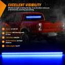 Nilight 144LED Traffic Advisor Strobe Light Bar with Controller Blue Emergency Warning Lights Hazard Interior Front/Rear Windshield Flashing for Cars Plow Trucks Construction Vehicles