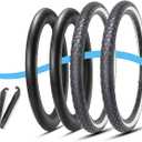 MOHEGIA 24/26 Inch Cruiser Bike Tires Set: 24x2.125/26x2.125 Inch Classic Folding Bicycle Tires,and Pair Inner Tubes with Tire Levers for Beach Cruiser City Bikes