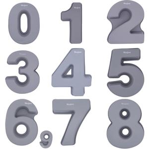 Meajore Number Cake Pans 10 Inch 0-8 Number Cake Molds Sets for Baking (Full Set (9 Moulds Total))