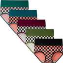INNERSY Women's High Waisted Underwear Cotton Panties Regular & Plus Size 5-Pack (XXL)