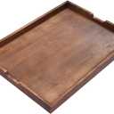 Square Walnut Wooden Stove Top Cover, Walnut Wooden Noodle Board Stove Cover for Gas Stove Extra Large Cutting Board for Kitchen for Counter Space & Decorative Tray