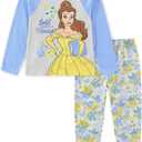 Disney Princess Belle Girls Long Sleeve Shirt and Pants 2 Pc Set for Kids