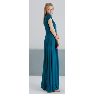 Deerose Womens Short Sleeve Maxi Dresses Empire Waist Long Dress L