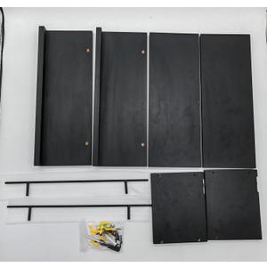 Fixwal Floating Shelves with Cube Shelf Black Modern Bathroom Shelves with Metal Rail, Over Toilet Shelf for Bathroom Pictures Wall Decor in Bathroom, Bedroom, Living Room, Kitchen