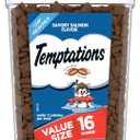 Temptations Classic Crunchy and Soft Cat Treats, Savory Salmon Flavor, 16 oz. Tub (1 Pound (Pack of 1))
