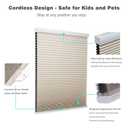 MYshade Cordless Blackout Cellular Shades for Windows, Honeycomb Window Shades with Thermal Insulation, Child & Pet Safe Room Darkening Shade, Easy Install, 37" W x 48" H, Beige