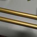 Luxury Gold Decorative Single Curtain Rod Set with Rhinestone Finials, 72-144 in, Standard Single Drapery Rod for 1 Pack, 1-1/8 in diameter, Adjustable Length