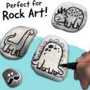 2 x 4 Black Acrylic Paint Marker Pens, Dual Fine Tip & Medium Point | Black Fabric Marker & Acrylic Pens for Wood, Rock Painting, Canvas, Plastic, Glass, Tire and Shoes - for Kids & Adults