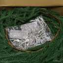 Fovths 2 Pack 6 Feet Christmas Norfolk Garlands, Winter Pine Garland Ornament with Light String, Green Artificial Greenery Garland for Table Mantle Wall Indoor Outdoor Christmas Decor