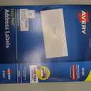 Avery Easy Peel Printable Address Labels with Sure Feed, 1" x 2-5/8" Customizable Stickers, White, 750 Blank Mailing Labels, Great for Mailing, Shipping, and More (8160)