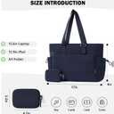 Roulens Tote Bag for Women 2 Set Puffer Tote Bag with Adjustable Top-handle, Quilted Shoulder Handbag for Work/Travel (Black)