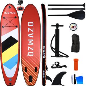 Standup Paddle Board Inflatable paddleboards Adults sup Stand up Blow up Tabla (Red)