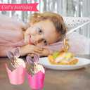 200 Pcs Tulip Cupcake Liners Muffin Baking Cupcake Liners Baking Cups Holders Heat Resistant Muffin cups Wrappers for Wedding Party Birthday Baby Shower Party(Vivid Color)
