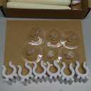 Homemory 6 Pcs Window Candles with Sensor Dusk to Dawn, Ivory Striped Candlesticks with Suction Cups, Roman Column Christmas Window Candle Battery Operated, Flameless Led Taper Candles for Windows