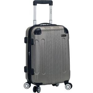 Rockland London Hardside Expandable Luggage with Spinner Wheels, Silver, Carry-On 20-Inch