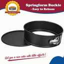 HIWARE 9 Inch Non-stick Cheesecake Pan Springform Pan with Removable Bottom/Leakproof - Black