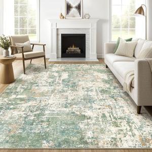 LOONGRUG 7x10 Area Rug Washable Large Neutral Modern Living Room Rugs
