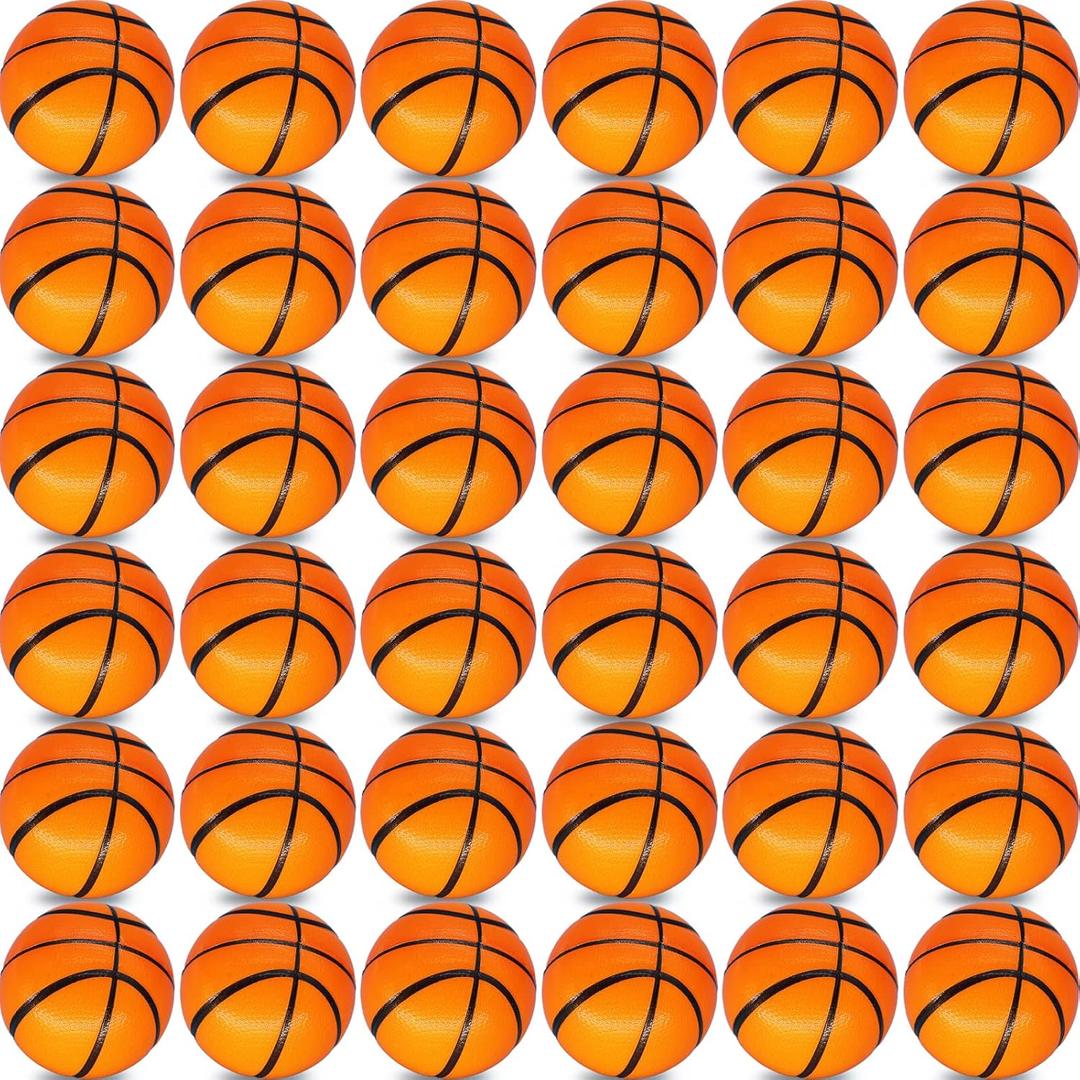 Mini Basketball Stress Balls 96 Pcs 2'' Inch Mini Basketballs for Kids Adults Small Basketball Party Favors Foam Sports Ball Squeeze Ball Anxiety Stress Relief for Birthday Party Bag Gift Fillers
