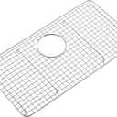 25.5 in. x 13.5 in. Rear Drain Sink Grid with Supersoft Silicone Feet in 304 Grade Stainless Steel