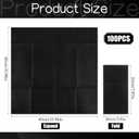 100 Pcs Black Linen-Feel Paper Napkins, Black Napkins Disposable with Built-in Flatware Pocket, Prefolded for Knives and Forks, Blacks Dinner Napkin for Evening Parties, Weddings, Birthday
