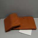 Bright Orange Curtains 63 Inches Long 2 Panel Sets for Living Room Bedroom, Light Filtering Linen Drapes for Kitchen Windows Rod Pocket or Back Tab Curtain,Semi Sheer 52x63